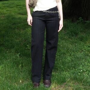 Zara Black Elegant Linen Pants